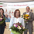Der Vorstand des LfK: Vorstandsvorsitzende Andrea Lippmann (Mitte), stellvertretende Vorstandsvorsitzende Nora Jürgens (links), Schriftführer Bernd Leiendecker (rechts) 