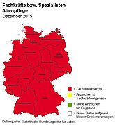 Bundesweiter Fachkräftemangel in der Altenpflege (Quelle: Bundesagentur für Arbeit) Bundesweiter Fachkräftemangel in der Altenpflege (Quelle: Bundesagentur für Arbeit)